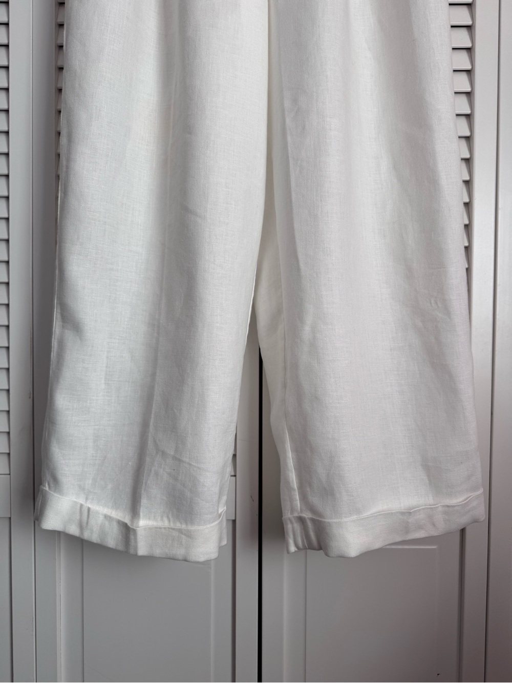 Polo Ralph Lauren Linen Relaxed Straight Leg High Rise Pleated White Pant 10 - Picture 4 of 13